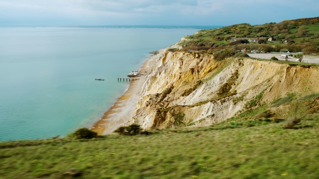 明矾湾，怀特岛，英格兰，英国视频素材