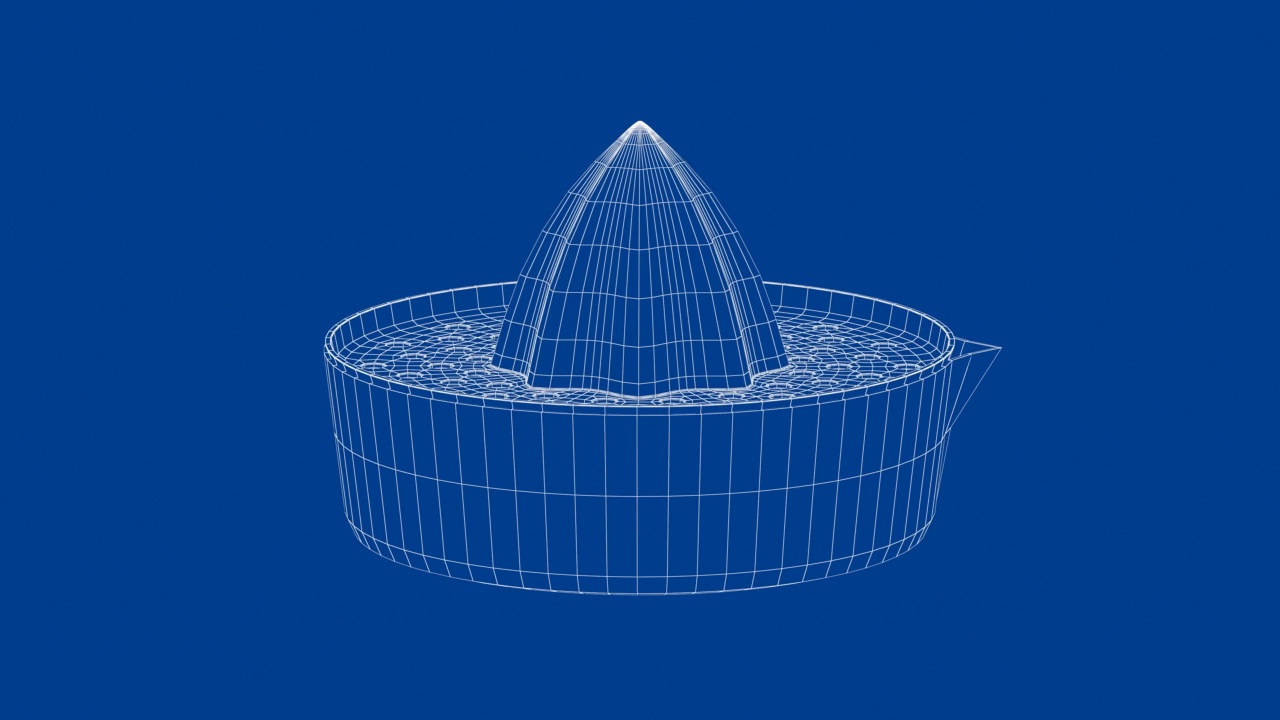 柑橘榨汁机3D模型视频素材