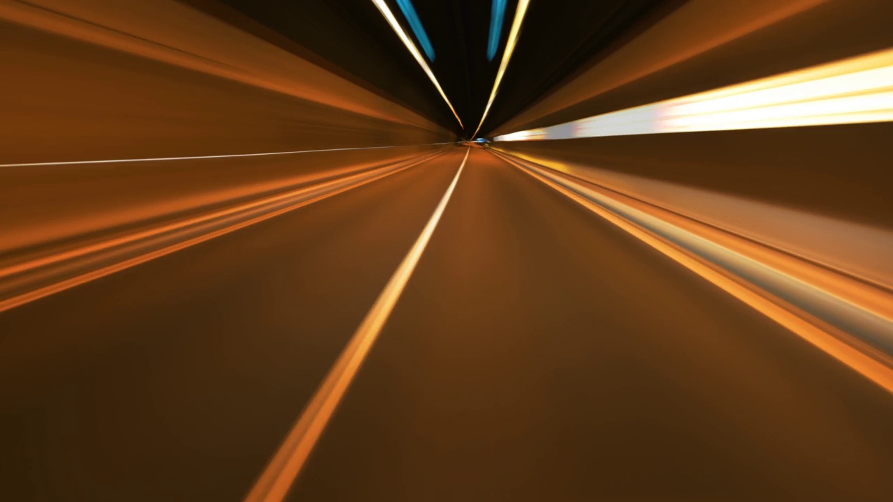 隧道抽象环路红色视频素材