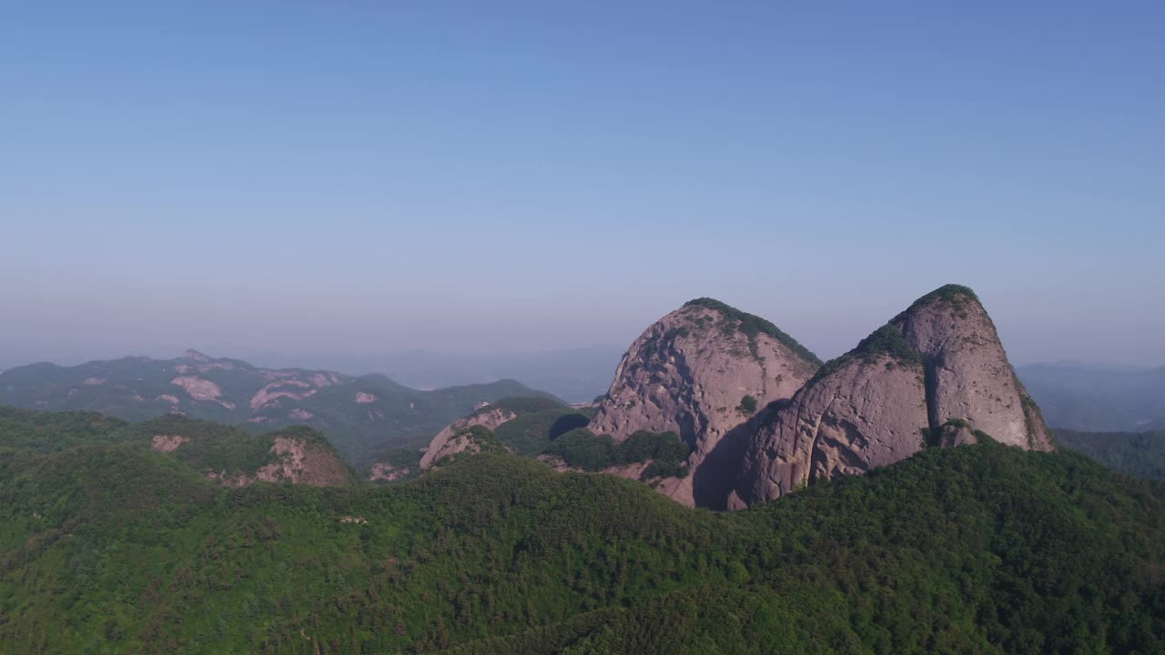 马岭郡马山山，全北珍安郡视频素材