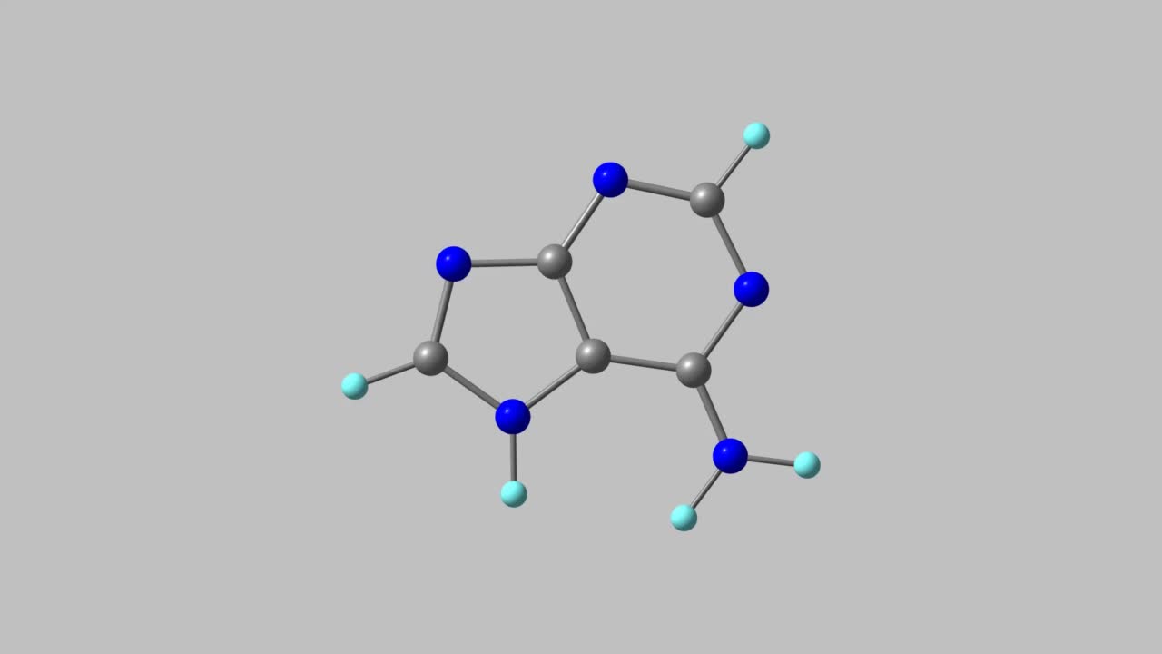 腺嘌呤分子旋转视频全高清视频素材