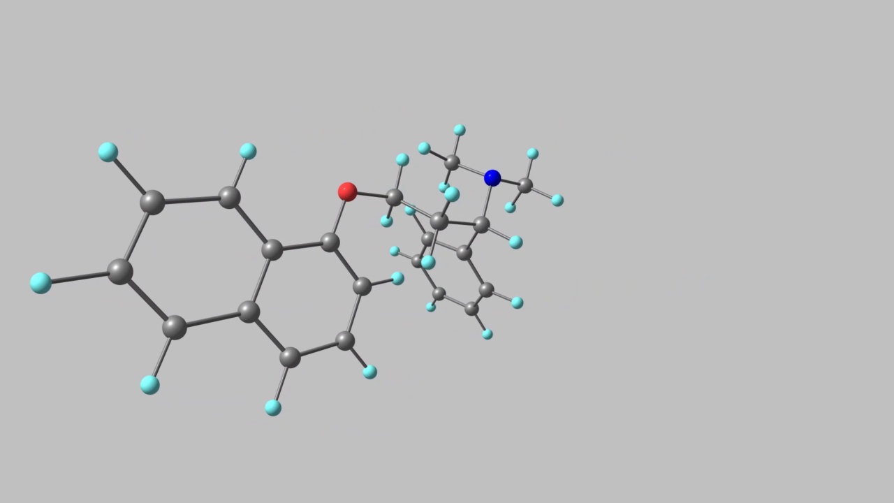 达波西汀分子旋转视频全高清视频素材