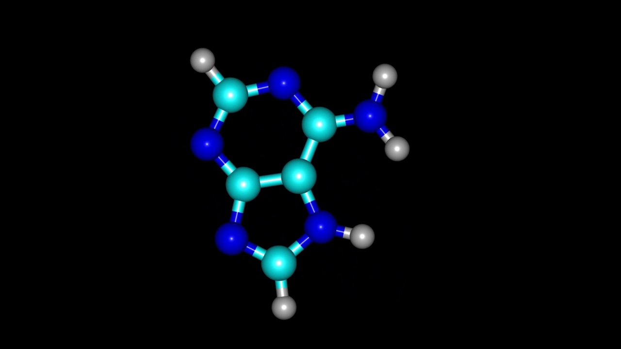 腺嘌呤分子旋转视频全高清视频素材