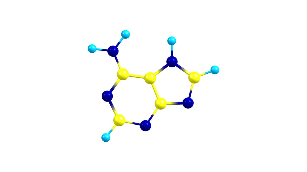 腺嘌呤分子旋转视频全高清视频素材