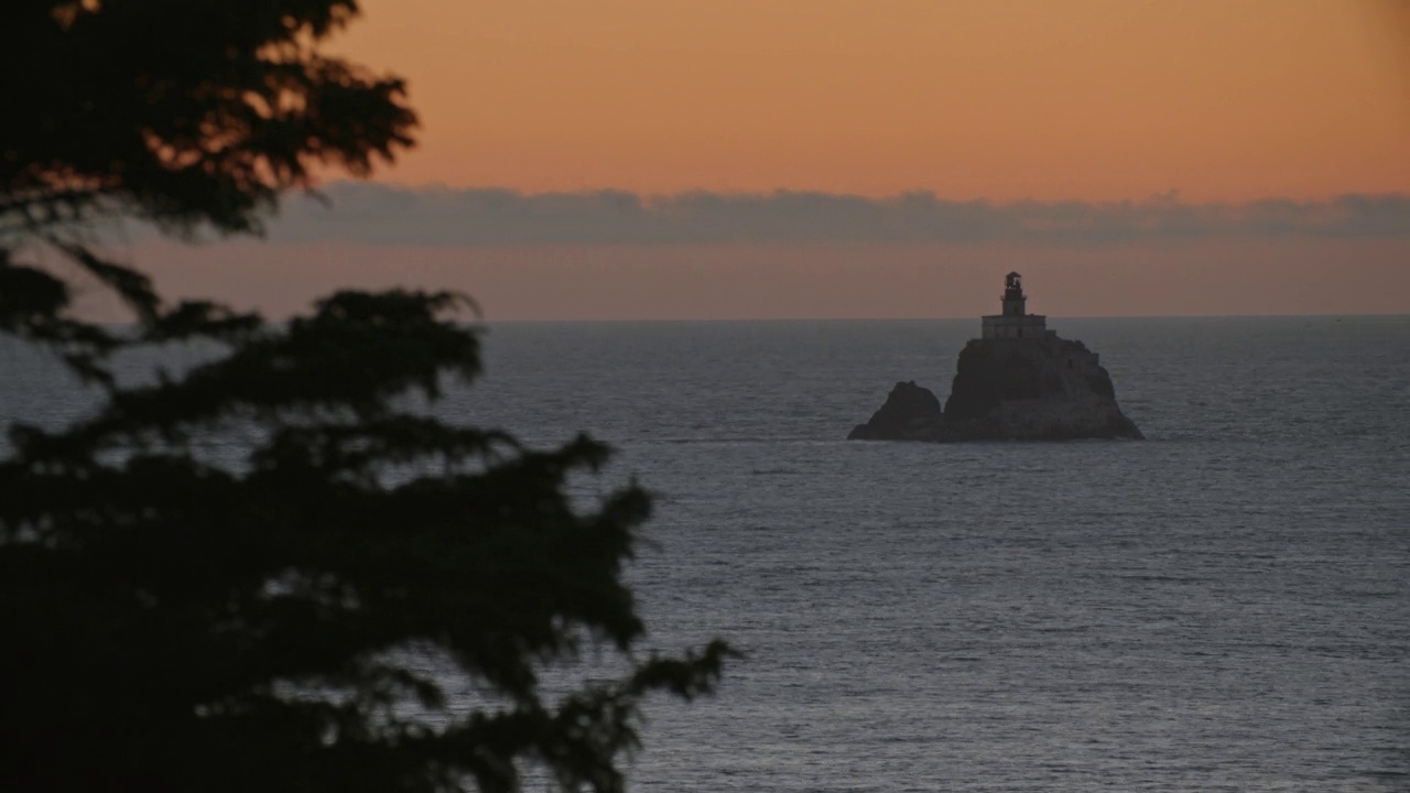 佳能海滩在夕阳下的时间流逝视频素材