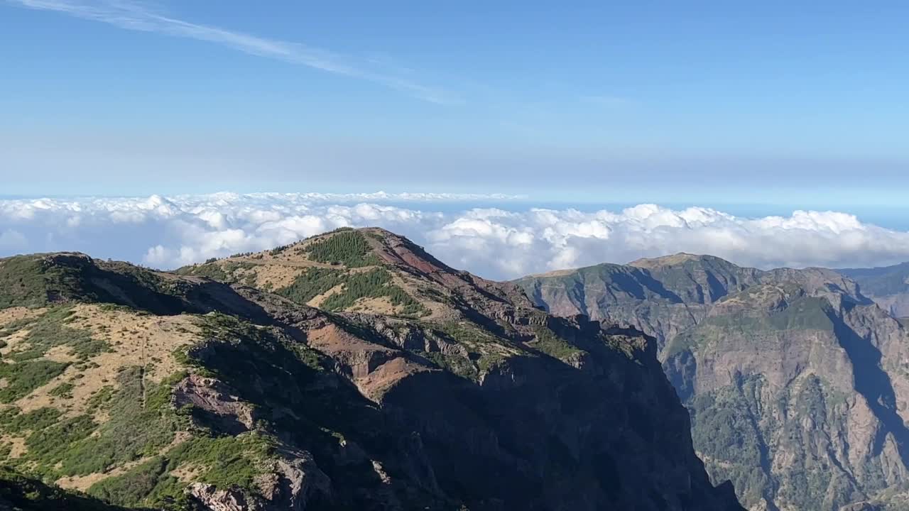 马德拉的山脉和悬崖视频素材