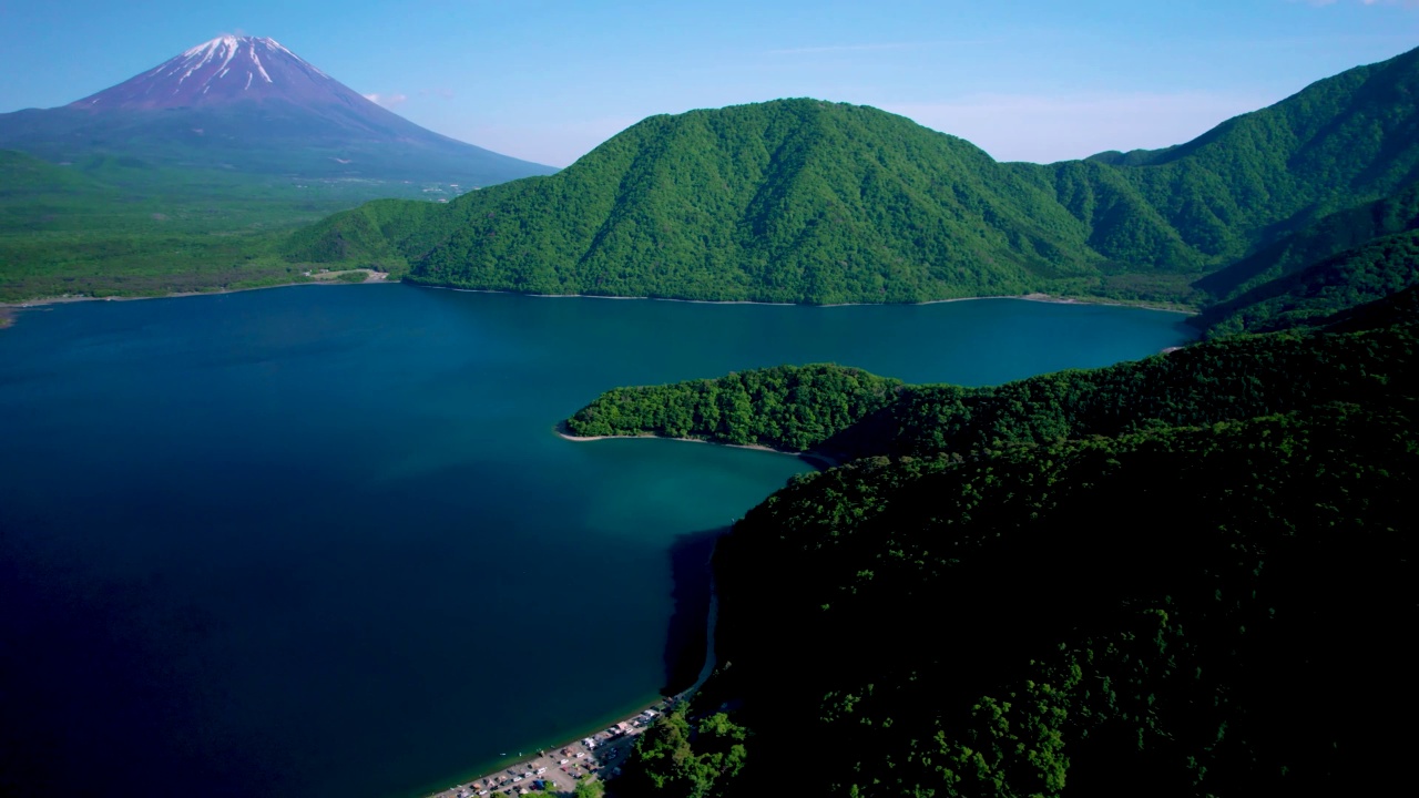 富士山と本栖湖视频素材