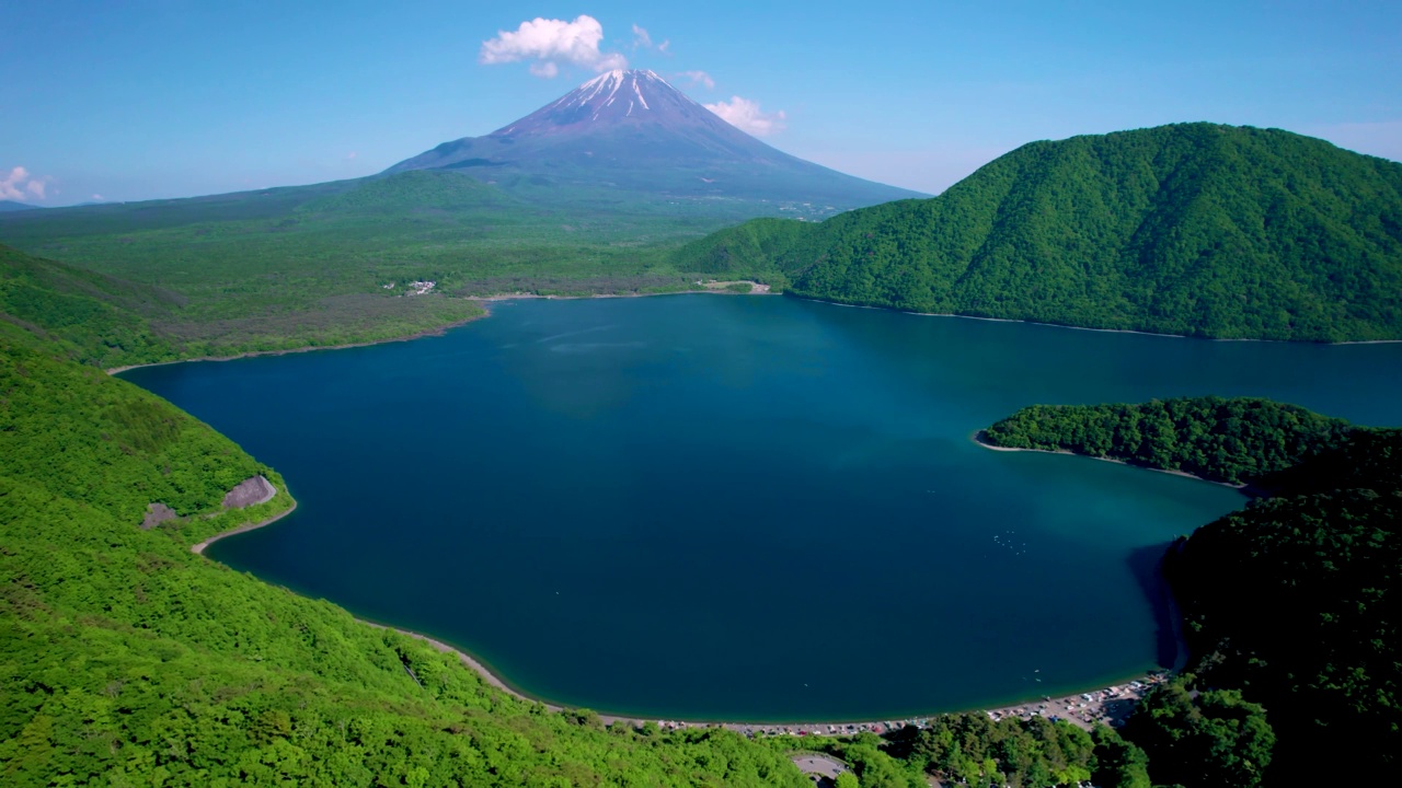 富士山と本栖湖视频素材