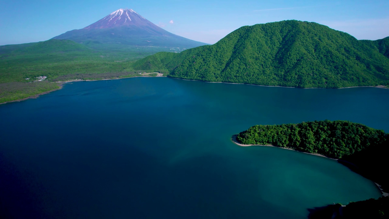 富士山と本栖湖视频素材