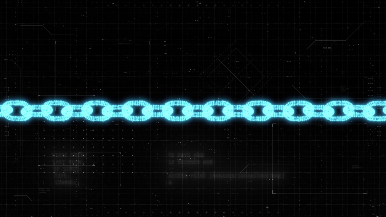数字网络区块链概念背景。商业技术和加密货币金融主题。技术和抽象概念。视频素材