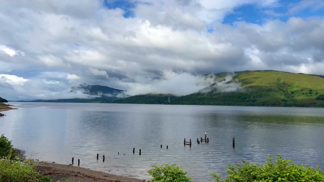 苏格兰威廉堡的Eil湖的风景。视频素材