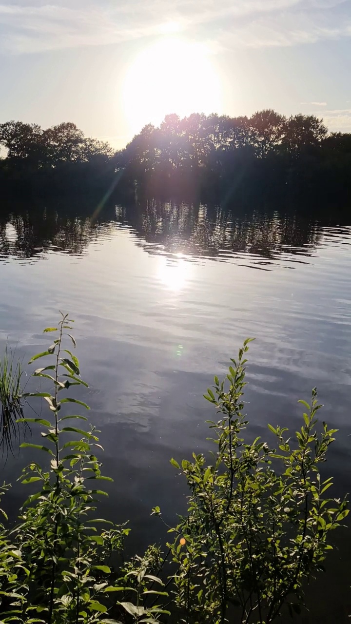 湖面反光的美丽风景视频素材