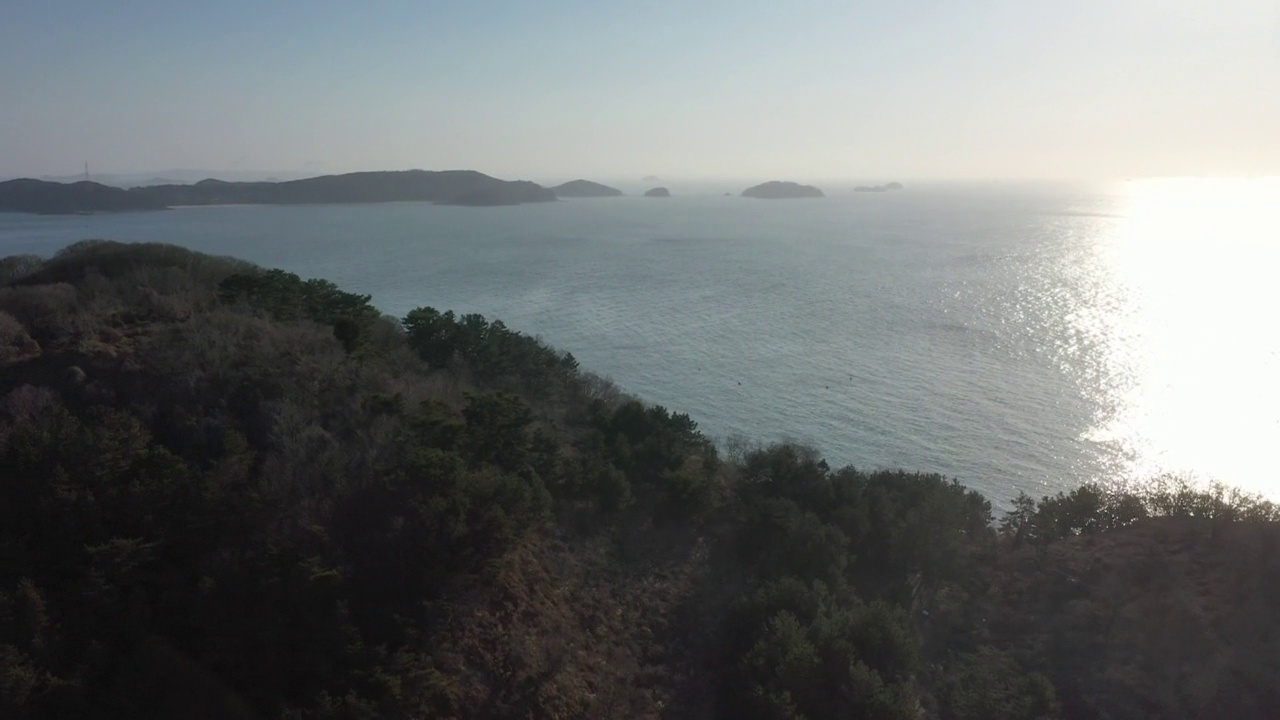 韩国仁川瓮津郡sasenbong岛的风景视频素材