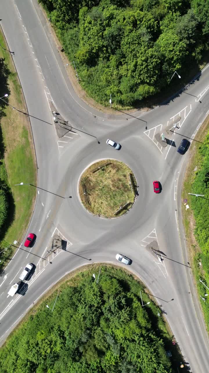 英国回旋路口鸟瞰图视频素材