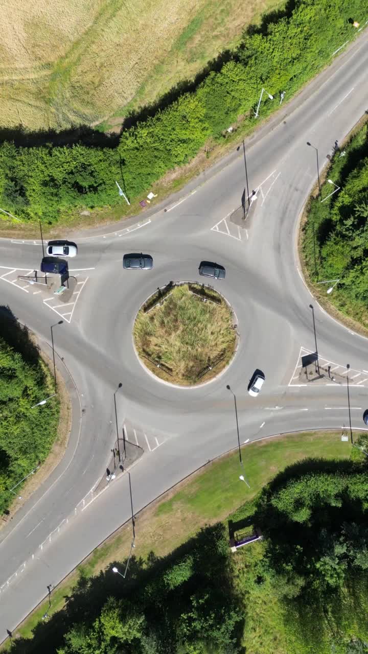 英国回旋路口鸟瞰图视频素材