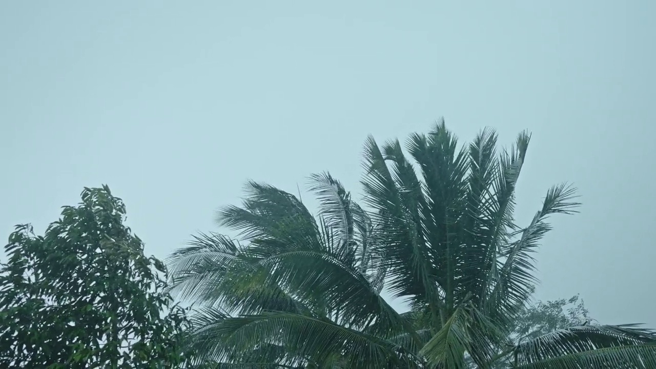 暴雨极端天气和气候与全球变暖视频素材