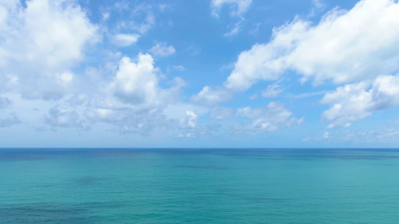 海洋清新云景海滨海岛景观背景。视频素材