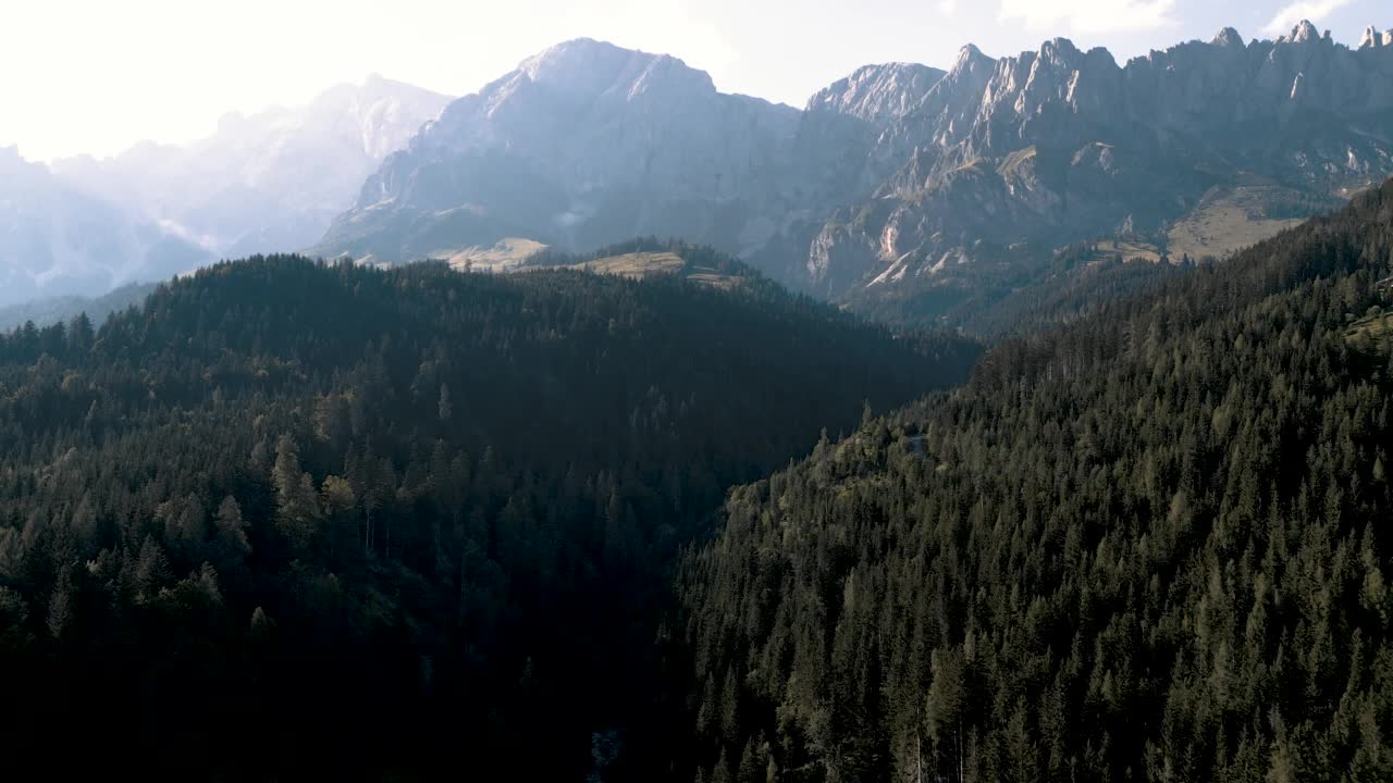 夏季奥地利阿尔卑斯山的风景视频素材