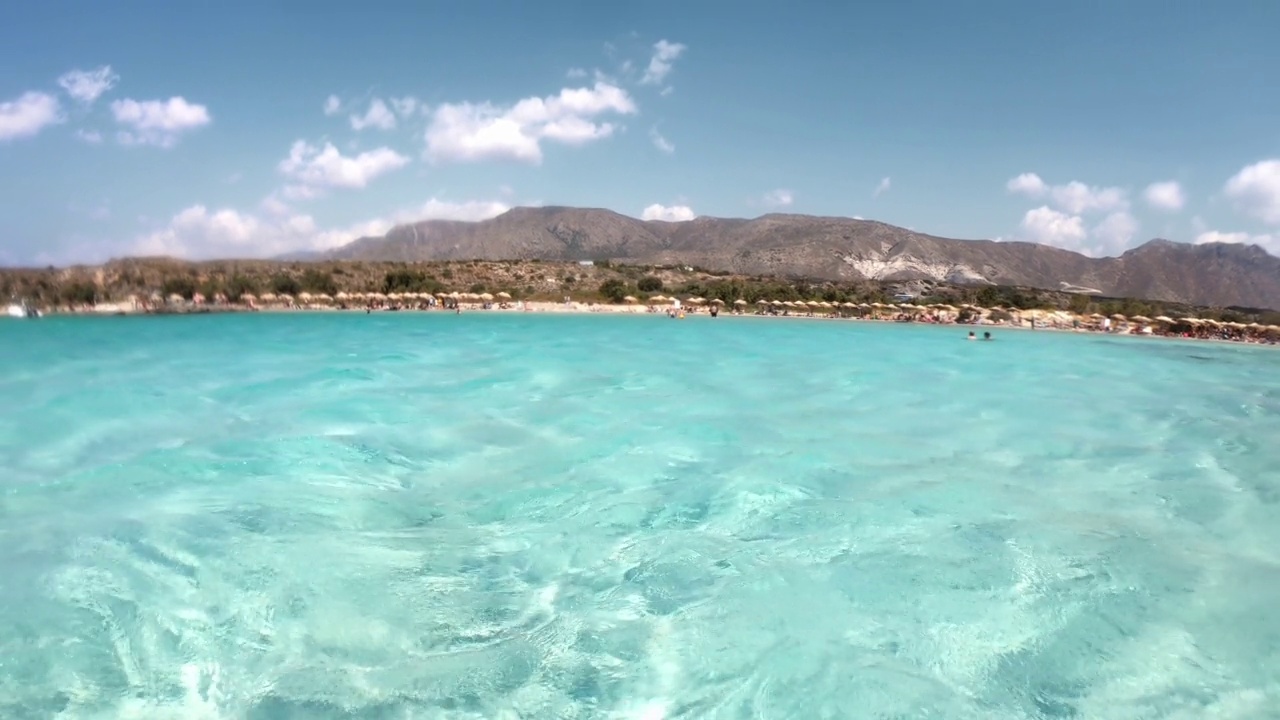 希腊湛蓝的海水视频素材