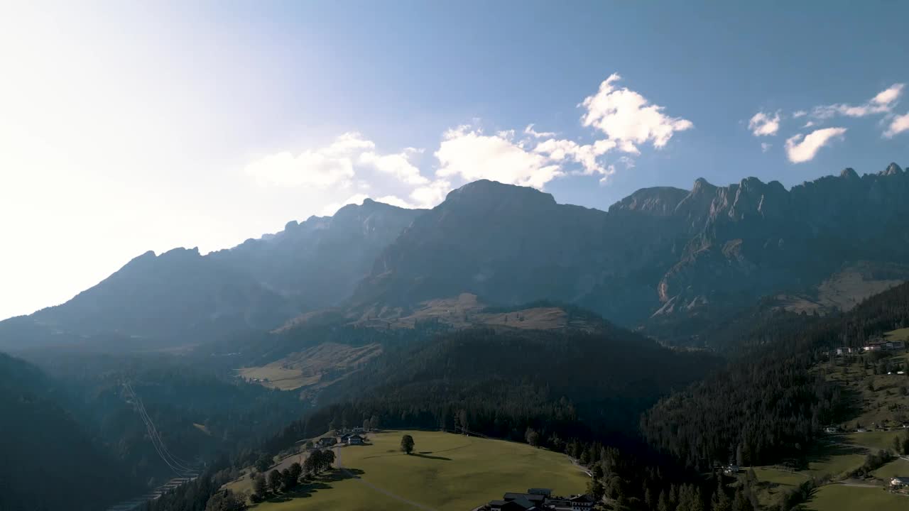 夏季奥地利阿尔卑斯山的风景视频素材