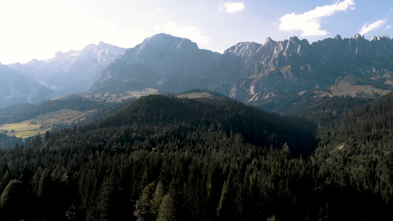 夏季奥地利阿尔卑斯山的风景视频素材