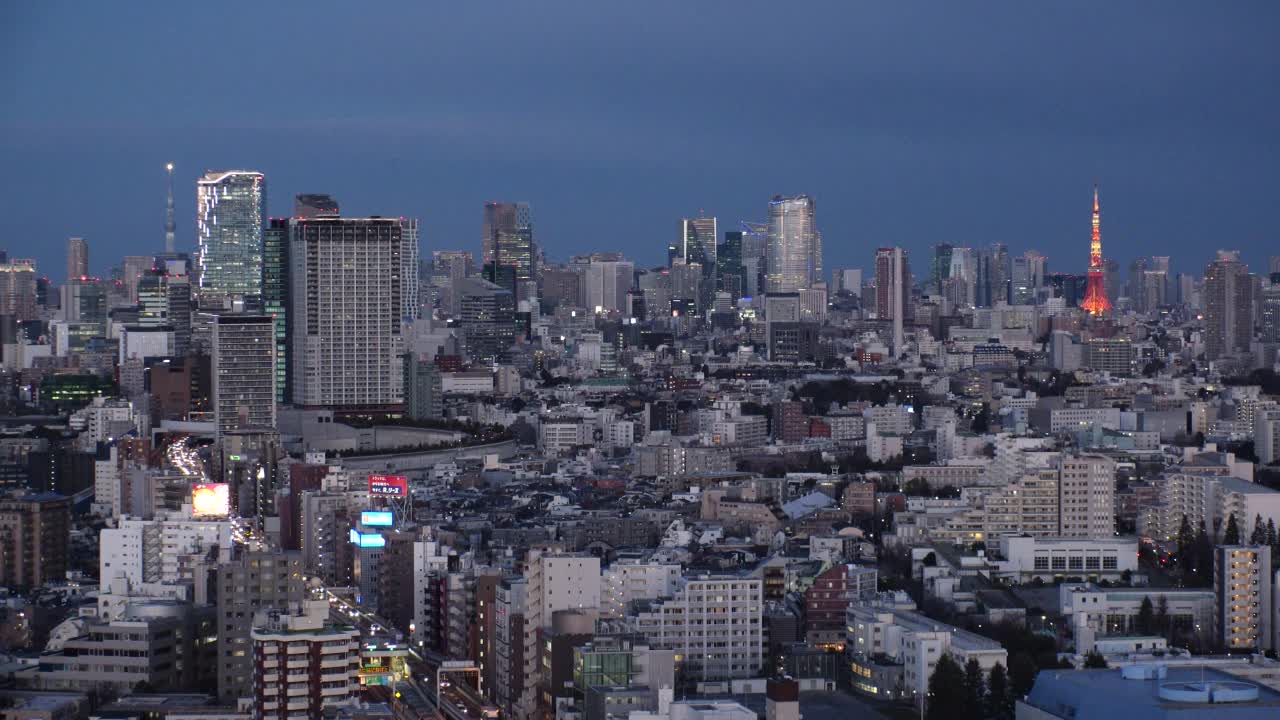 日本东京:东京夜景。视频素材