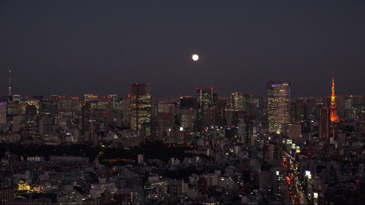 日本东京:东京夜景。视频素材