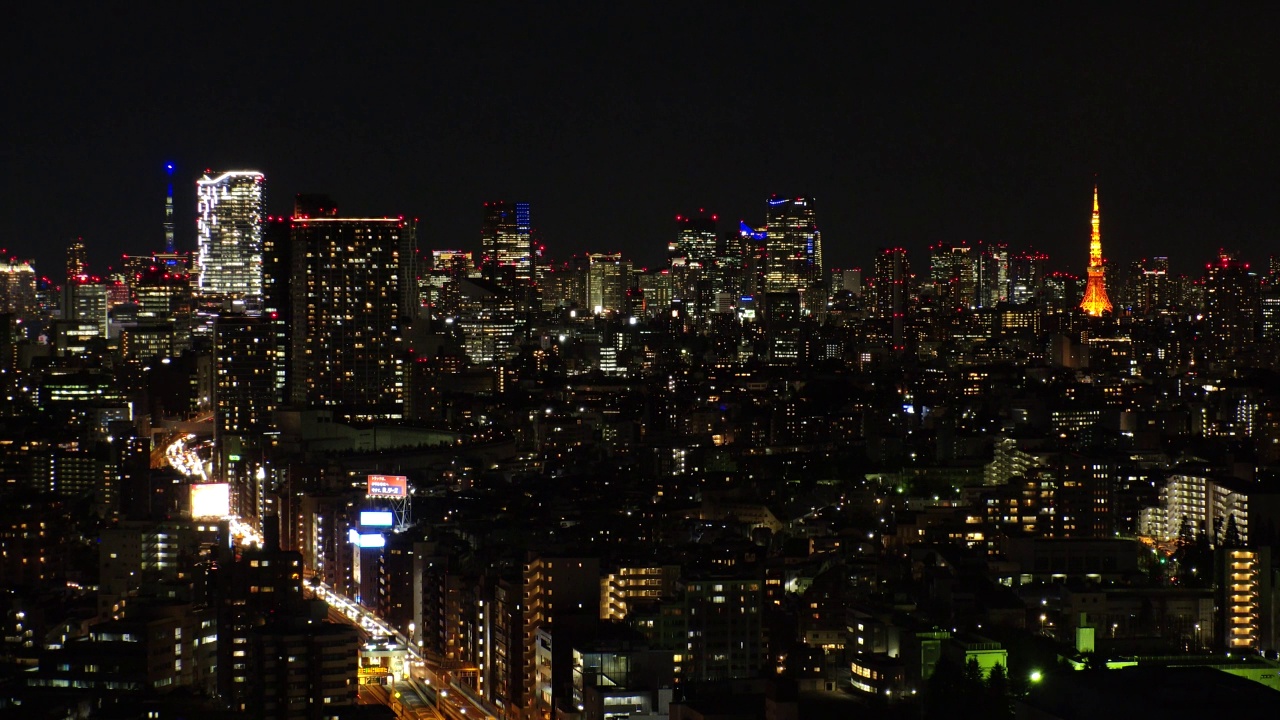 日本东京:东京夜景。视频素材