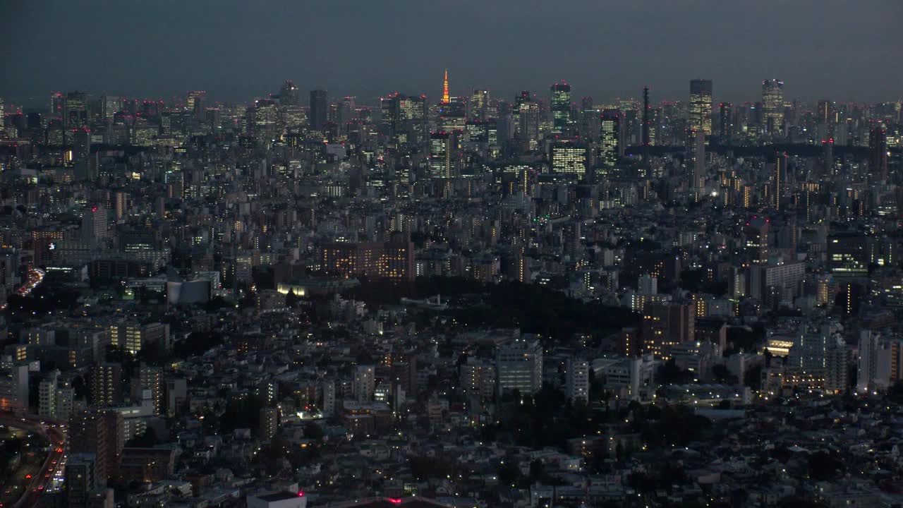 日本东京:东京夜景。视频素材