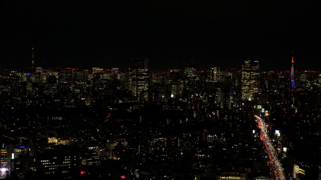 日本东京:东京夜景。视频素材