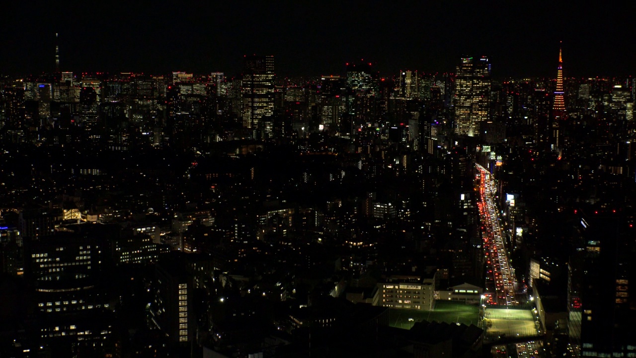 日本东京:东京夜景。视频素材