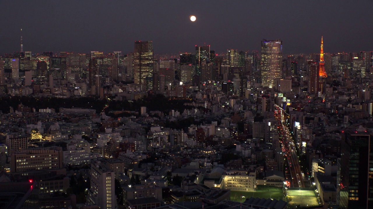 日本东京:东京夜景。视频素材