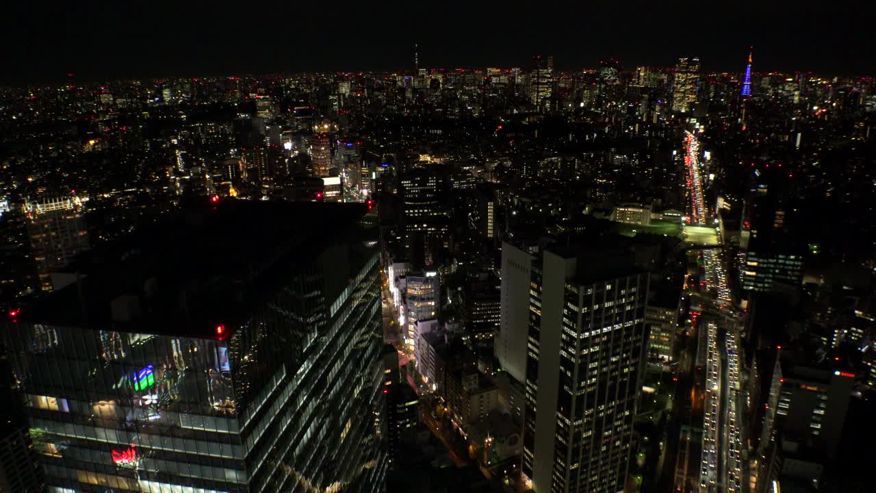 日本东京:东京夜景。视频素材