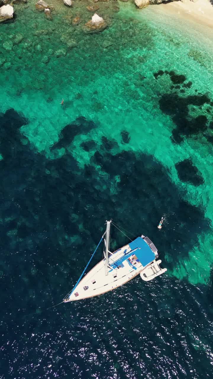 爱奥尼亚岛美丽的海滩和海岸视频素材