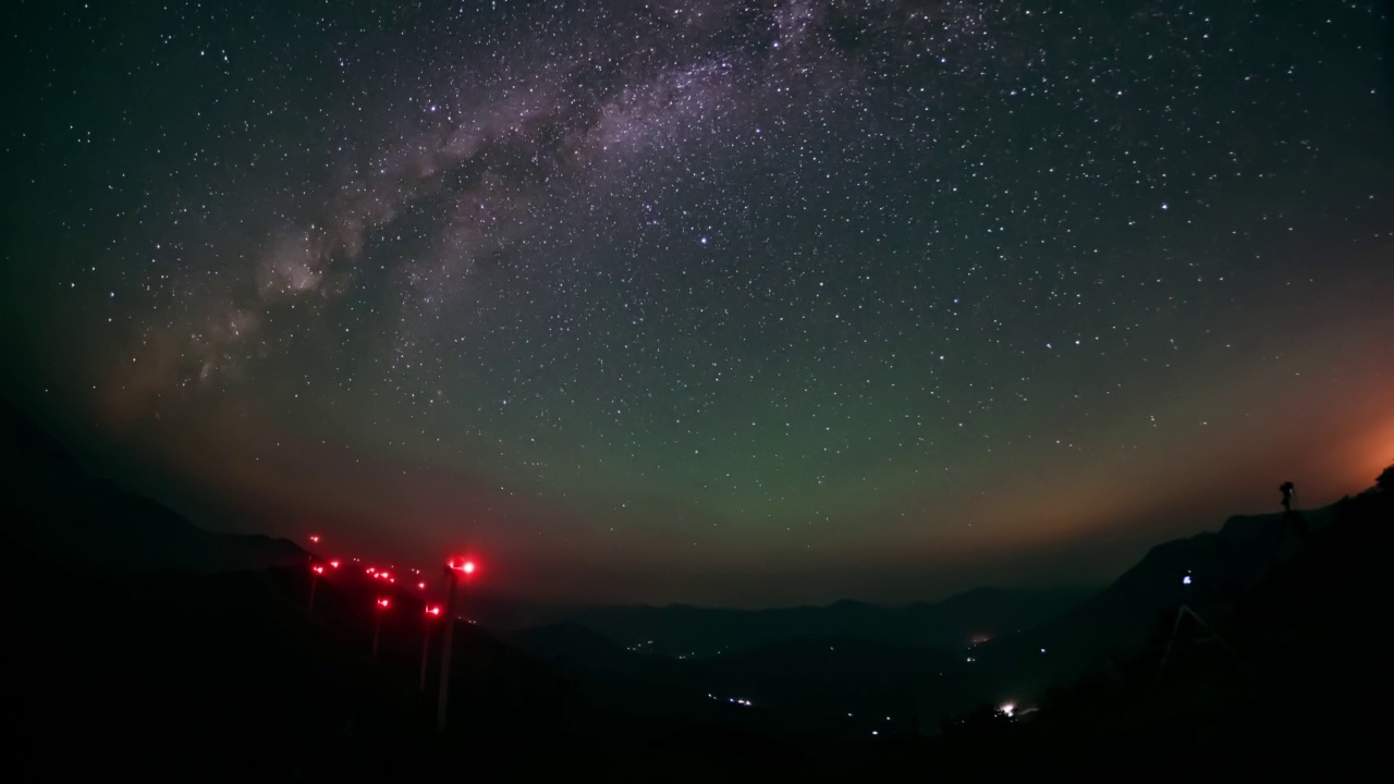 银河星空场景视频素材