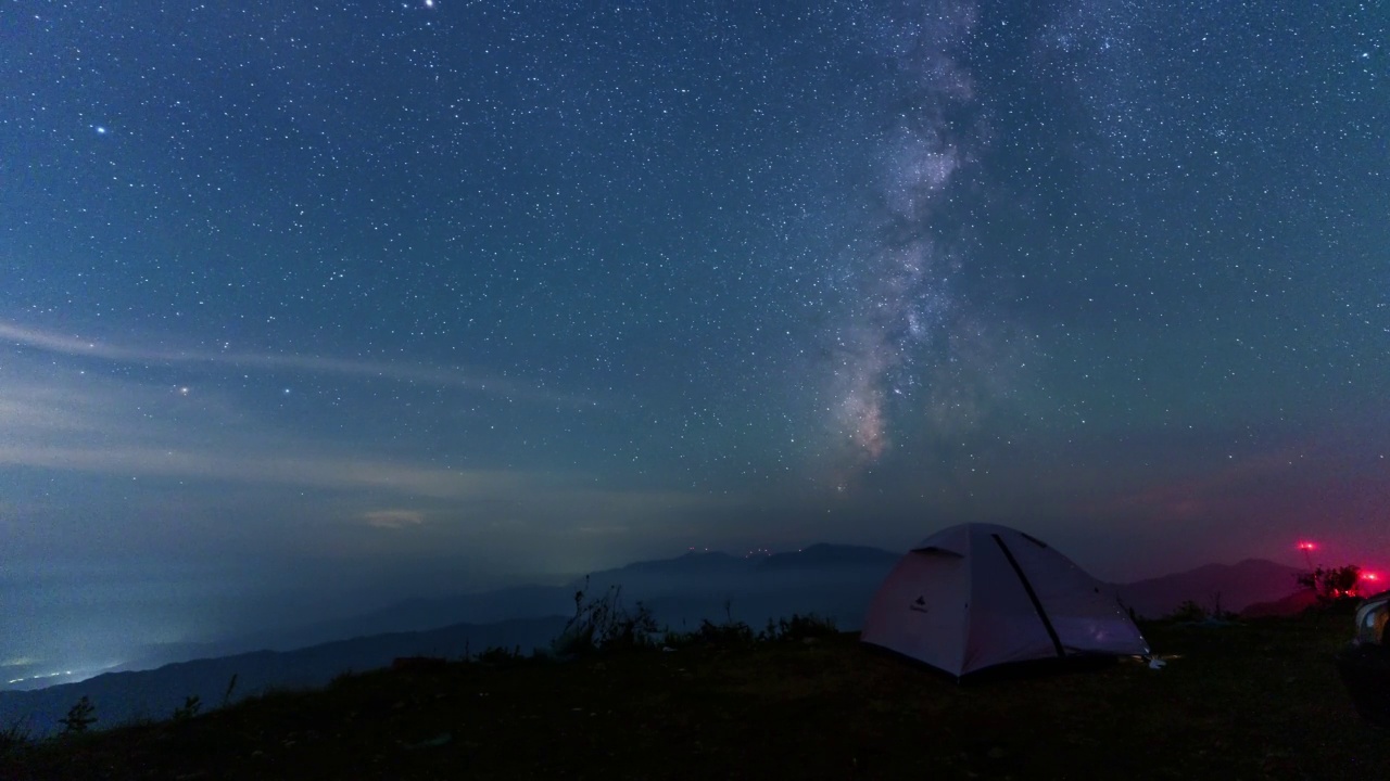 银河星空场景视频素材