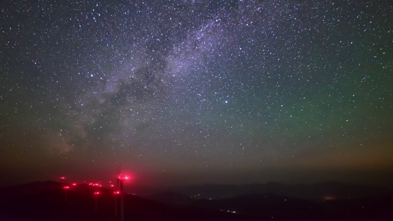 银河星空场景视频素材