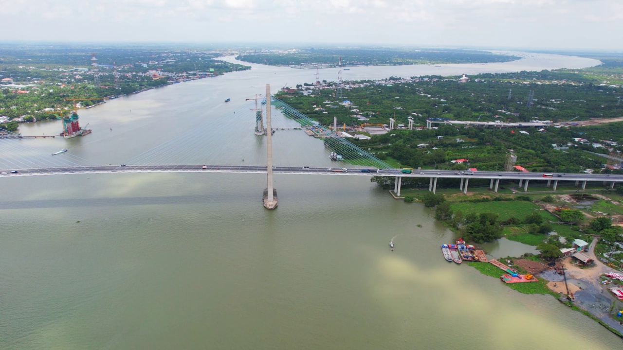 我的顺桥，越南Vinh Long市视频素材