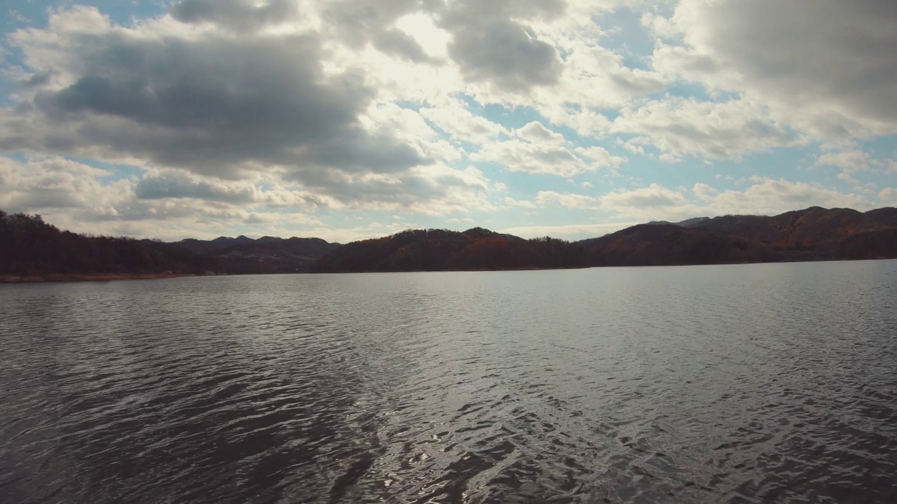 横城郡的湖/江原道，韩国视频素材