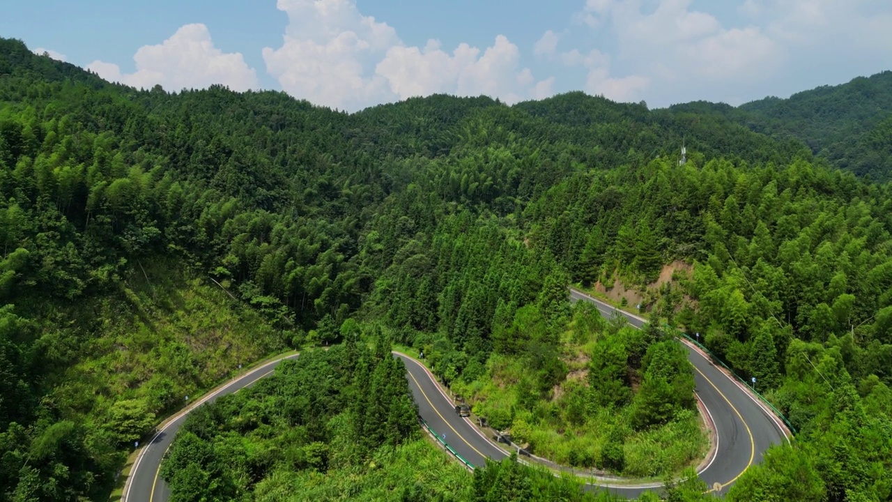 航空摄影乡村公路农场视频素材