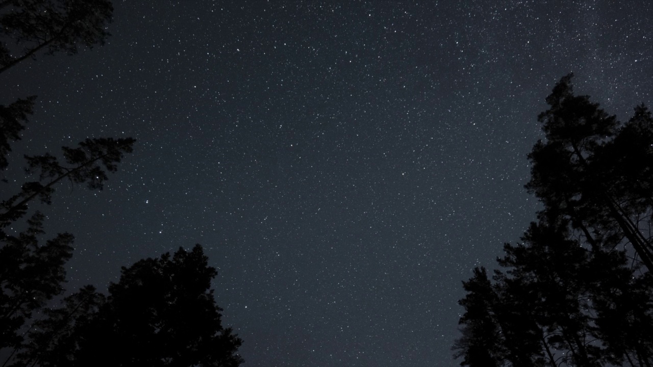 夜空中移动的星星的时间流逝视频素材