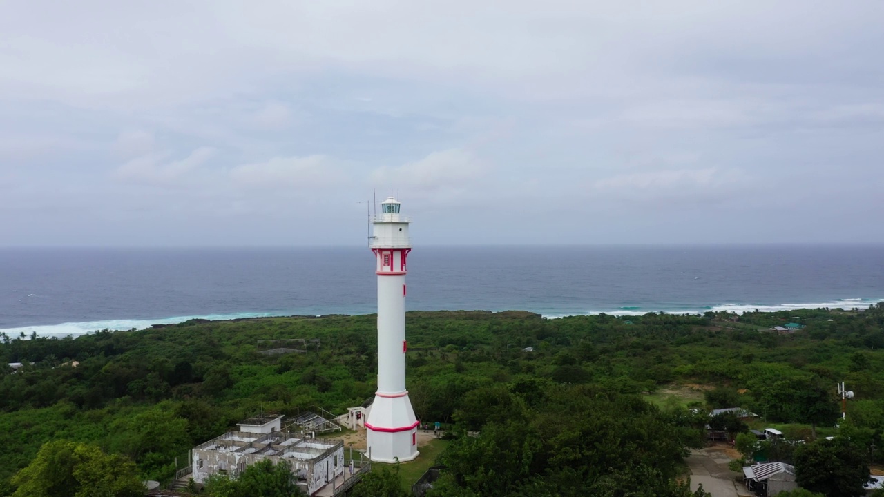 Bolinao角灯塔。风景优美，灯塔在吕宋岛。视频素材