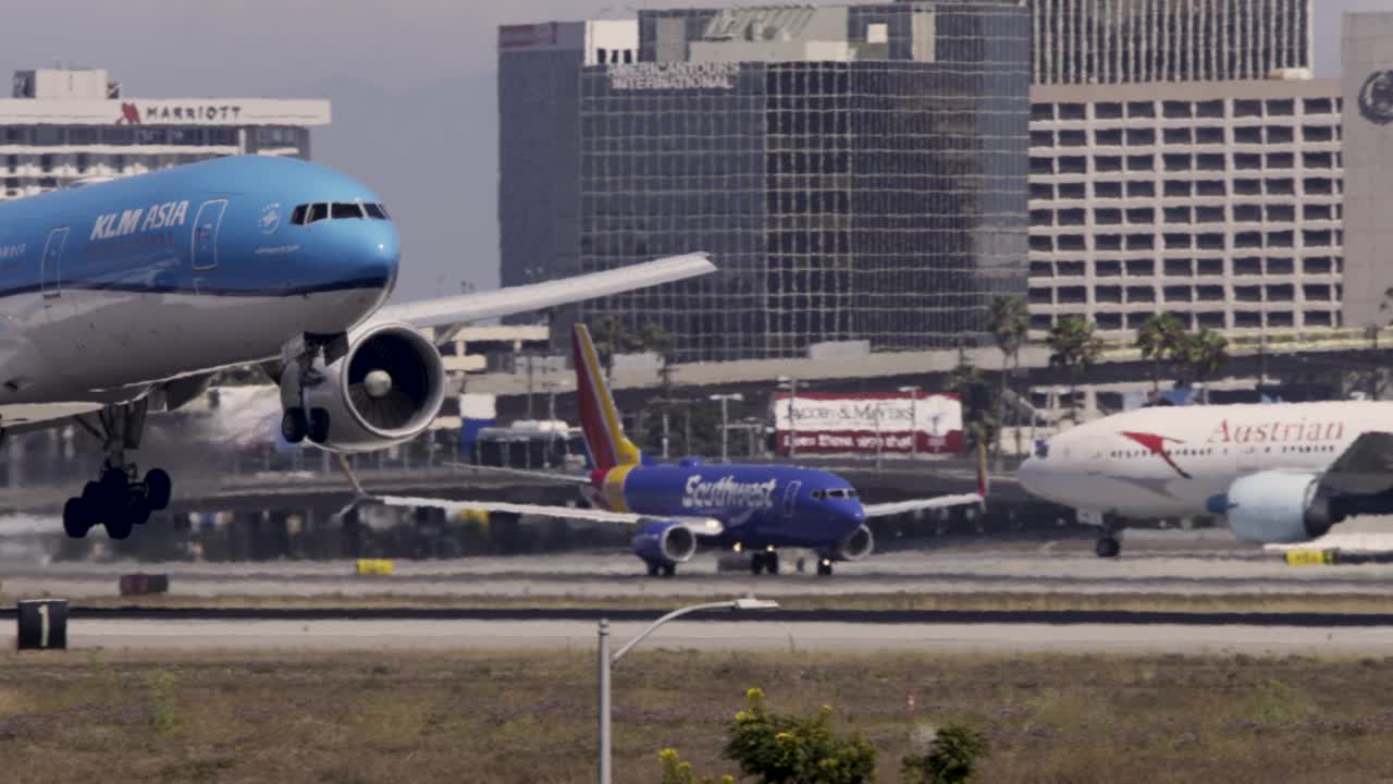 荷兰皇家航空公司亚洲航空公司视频素材