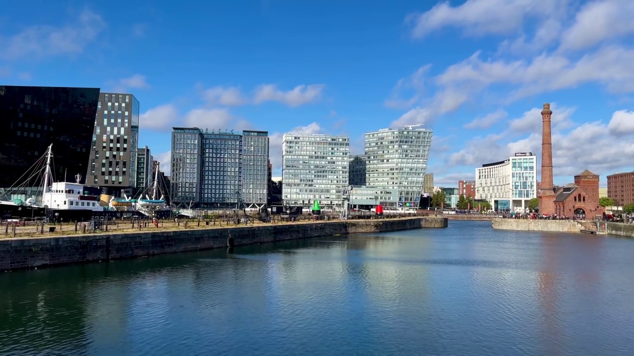 英国利物浦市中心的风景。视频素材