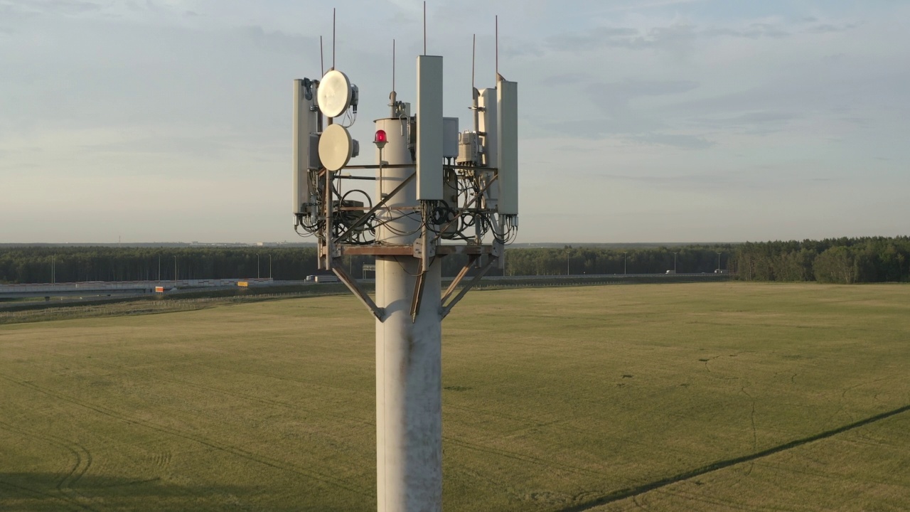 塔，蜂窝通信天线5g, 4g。视频素材