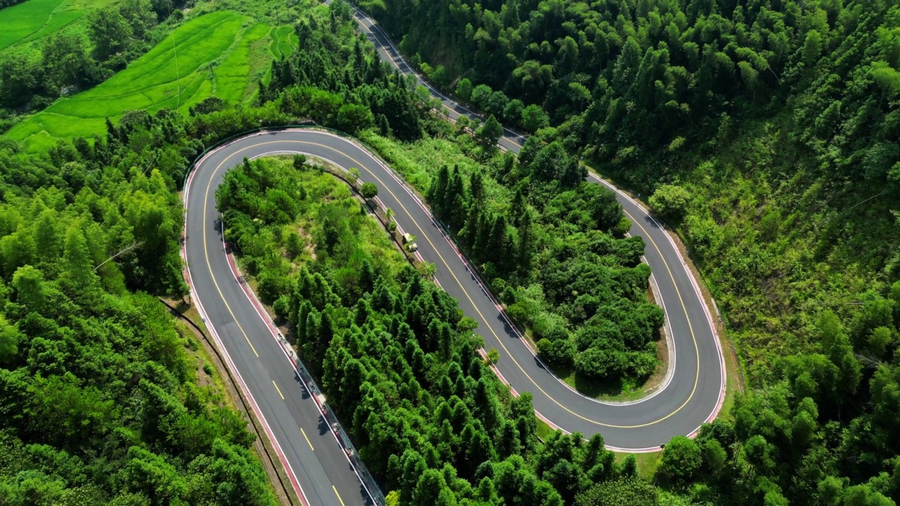 航空摄影乡村道路视频素材