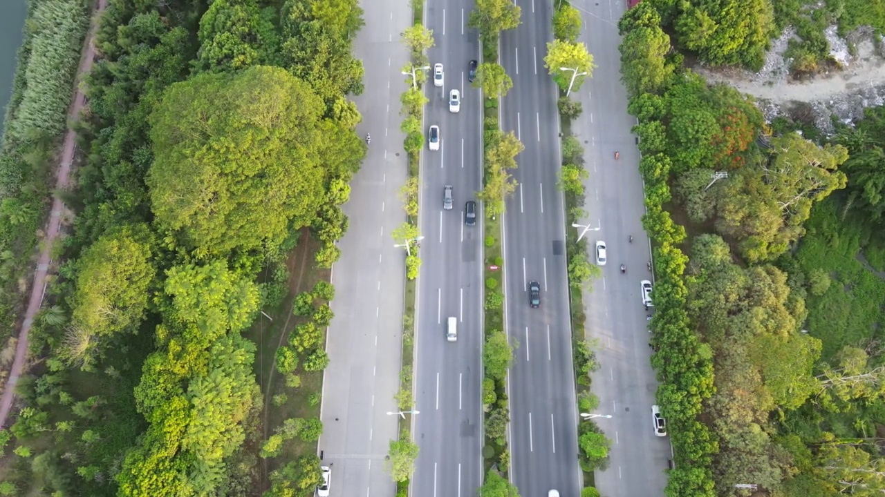 城市道路交通航拍视频素材