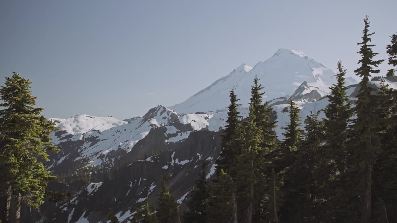 从MT. Baker的Artist Point的山景视频素材