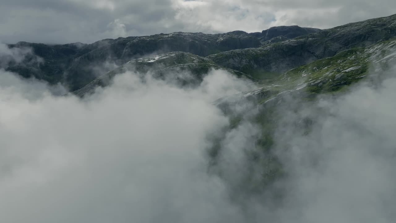 挪威峡湾的鸟瞰图视频素材