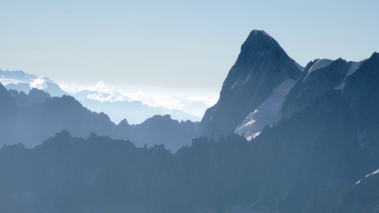 chamonix阿尔卑斯山的全景视频素材